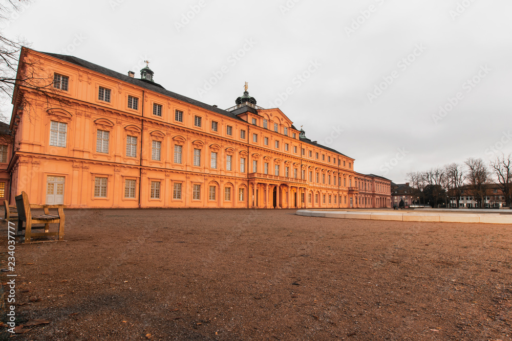 The colorful residential palace in Rastatt Germany