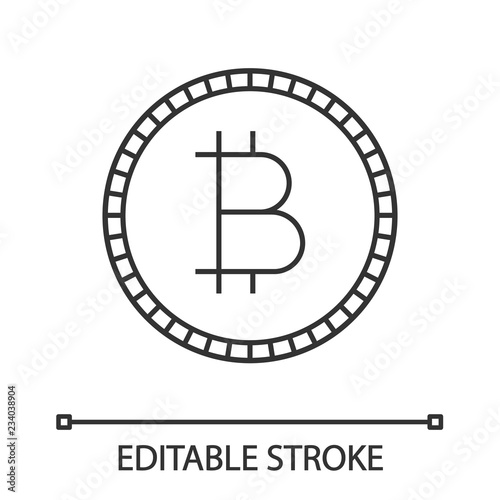 Bitcoin linear icon