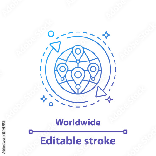 Worldwide concept icon