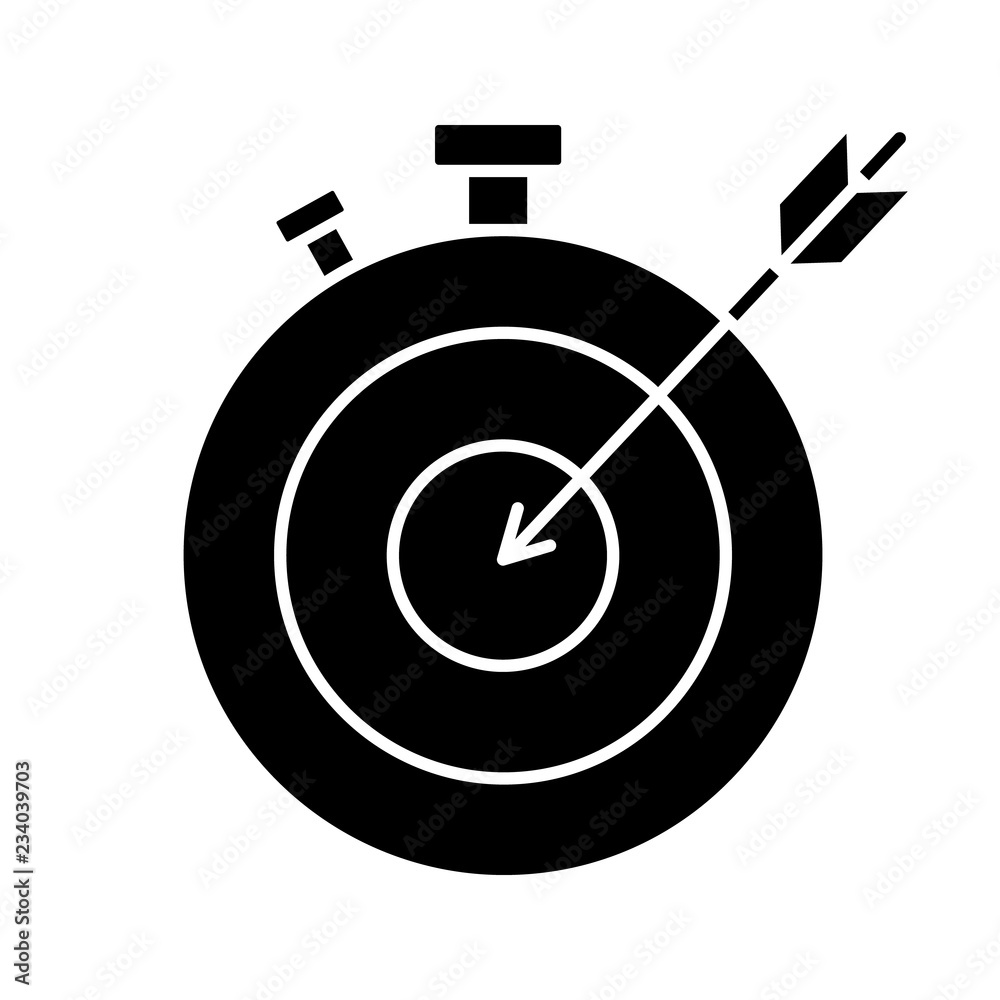 Smart goal glyph icon Smart goal glyph icon