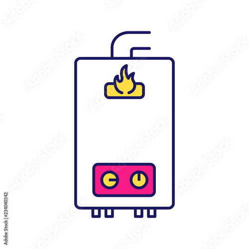 Gas water heater color icon