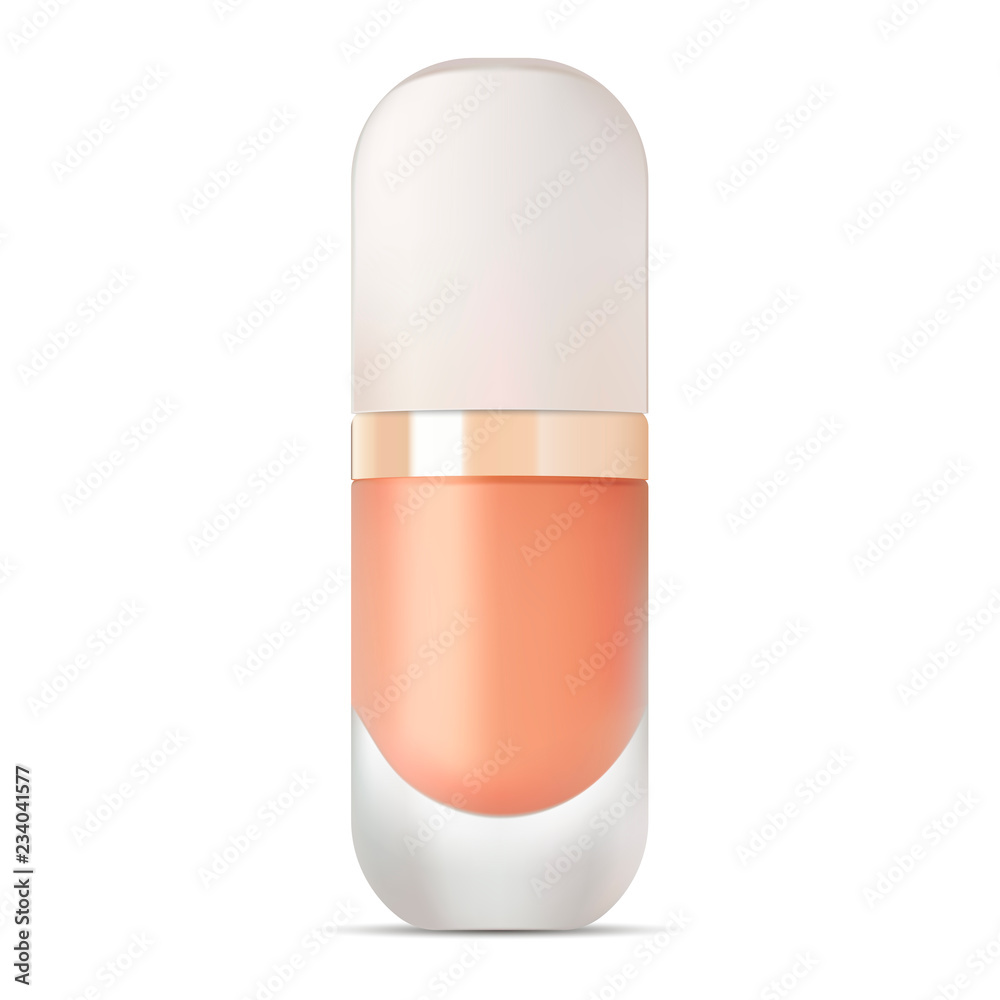 Cosmetic base matt glass bottle. Advertising of tonal cream, concealer, base. Vector design of cosmetic package. Nutritious cream, gel, body lotion with protein of silk. Cosmetic base matt glass bottle. Advertising of tonal cream, concealer, base. Vector design of cosmetic package. Nutritious cream, gel, body lotion with protein of silk.
