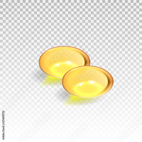 Gel pills, vitamin D, E, Omega 3, fish oil