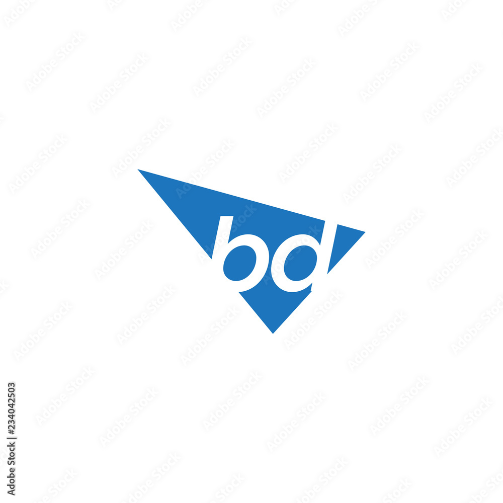 initial two letter bd negative space triangle logo initial two letter bd negative space triangle logo