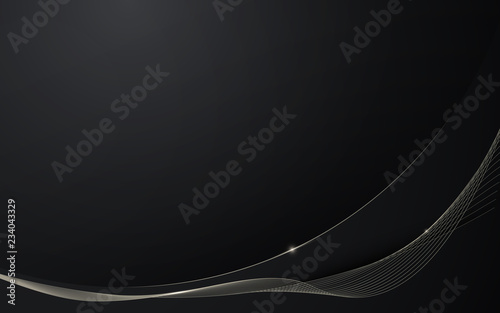 Abstract black wavy digital background