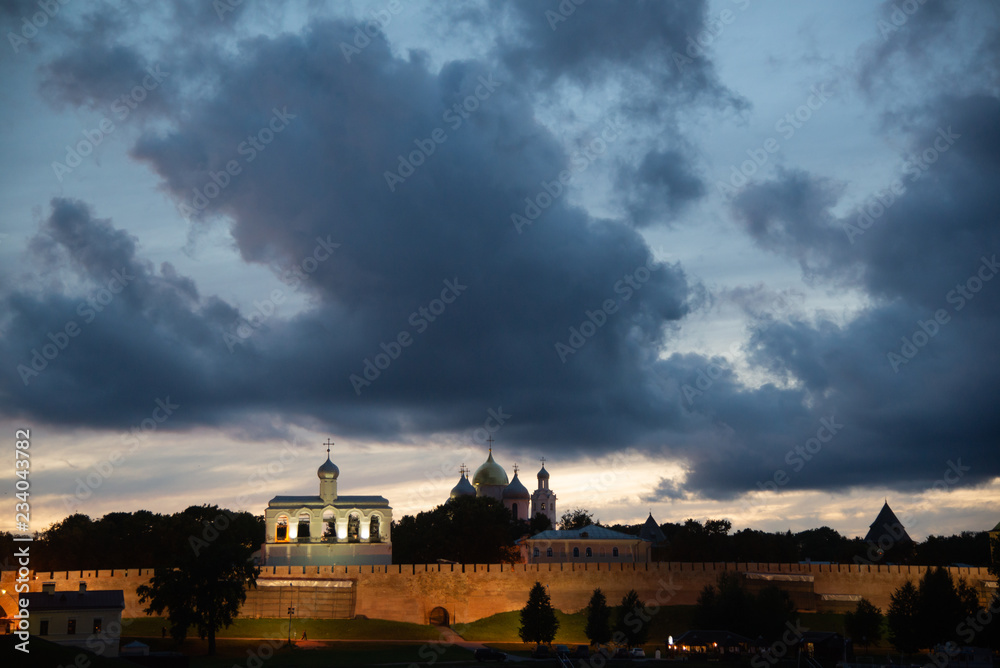 Novgorod Kremlin and Sofisky Cathedral. Veliky Novgorod.Russia