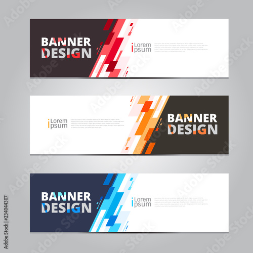 Vector abstract design banner web template.