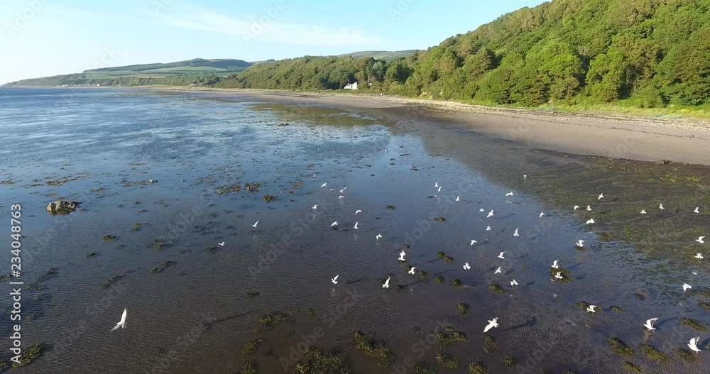 Aerial view from a drone of Scottish countryside Aerial view from a drone of Scottish countryside