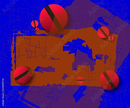 The background consists of decorative screws and an old canvas.