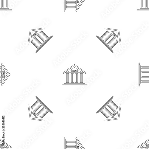 Bank pattern seamless vector repeat geometric for any web design