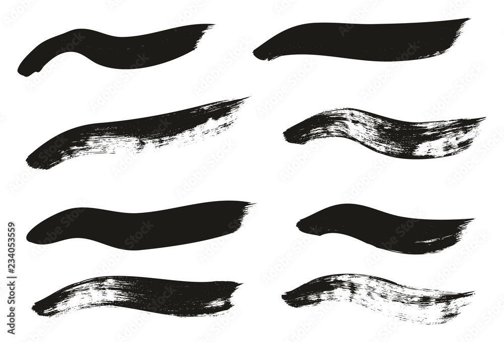 Calligraphy Paint Brush Curved Lines High Detail Abstract Vector Background Set 02 Calligraphy Paint Brush Curved Lines High Detail Abstract Vector Background Set 02