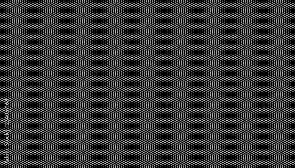 White honeycomb on a black background. Seamless texture. Isometric geometry. 3D illustration White honeycomb on a black background. Seamless texture. Isometric geometry. 3D illustration