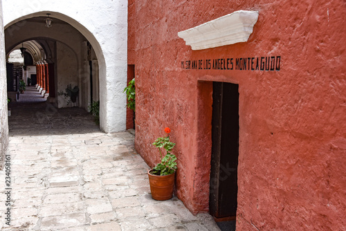 Arequipa, Peru - October 7, 2018: Room of Sister Ana de los Angeles Monteagudo, within the Santa Catalina Monastery photo