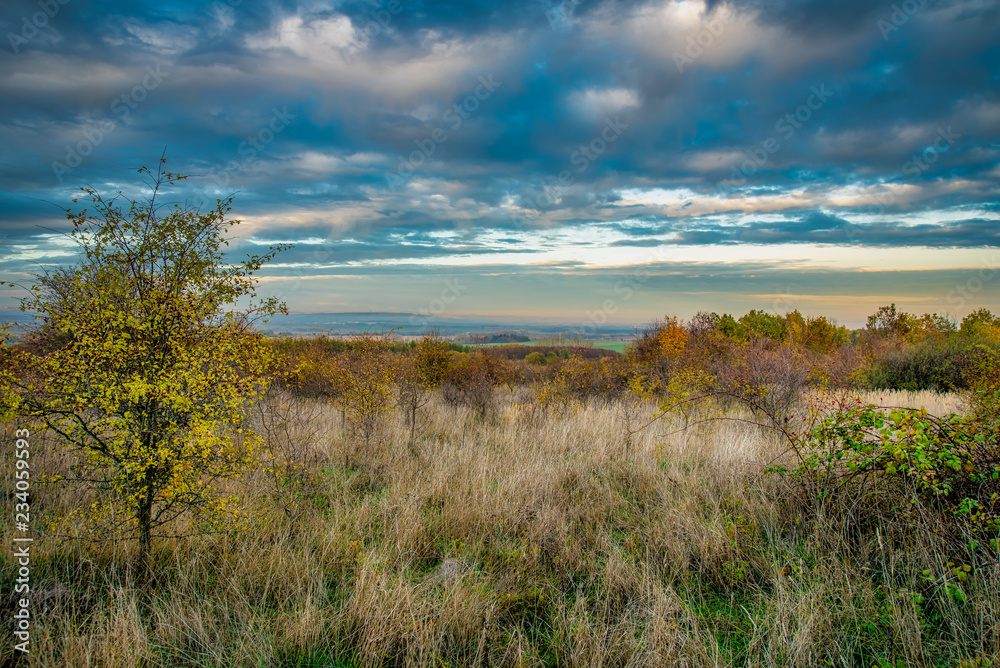 Blick vom Hainich Nationalpark über Thüringen