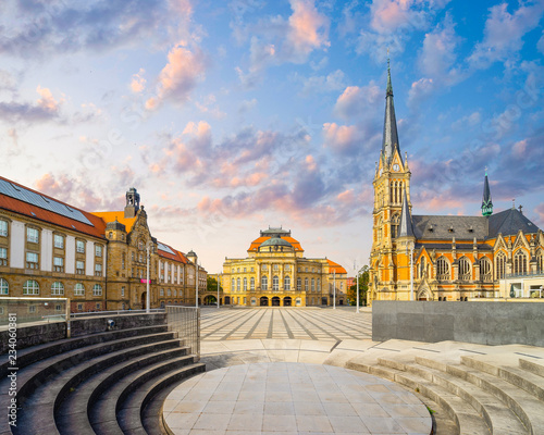 Chemnitz Sachsen Kirche Platz Karl Marx Stadt Theaterplatz Opernhaus Chemnitz Petrikirche Straße der Nationen
