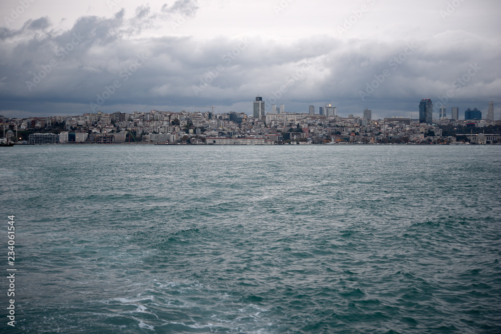 Dramatic Day and Dreamy clouds at Istanbul Bosphorus