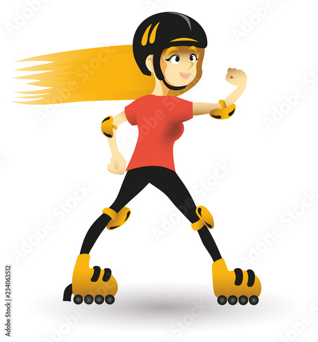 Mädchen beim Inline Skating 