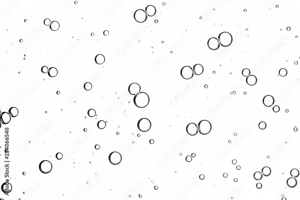 Oil bubble foam isolated on white background on top view photo object design