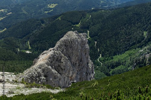 Narrow rock ridge in Rax Alps photo