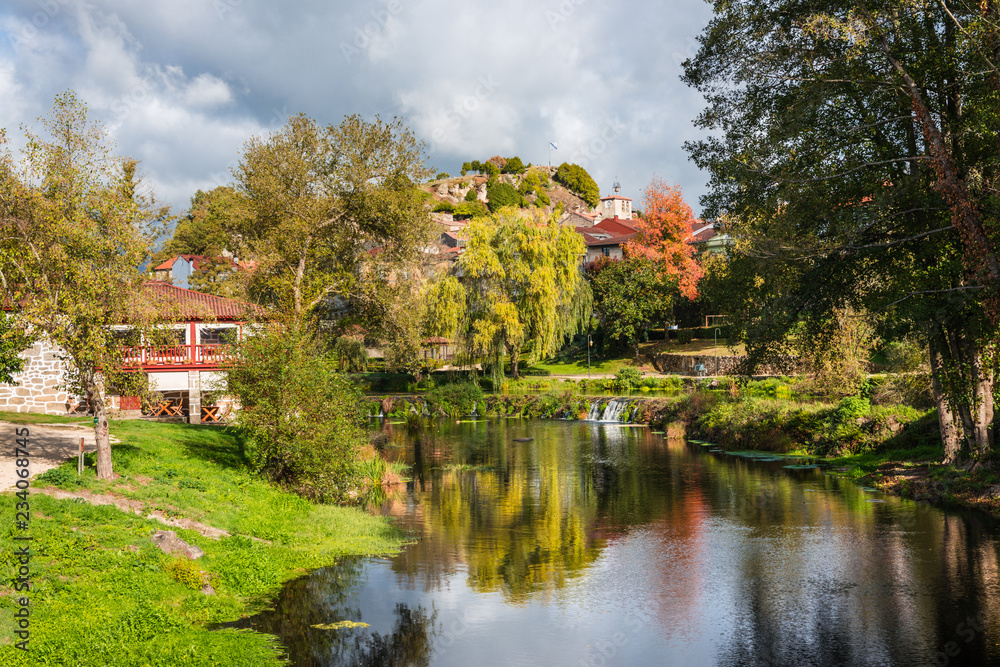 Fall foliage at river Arnoia in Allariz, Ourense Fall foliage at river Arnoia in Allariz, Ourense