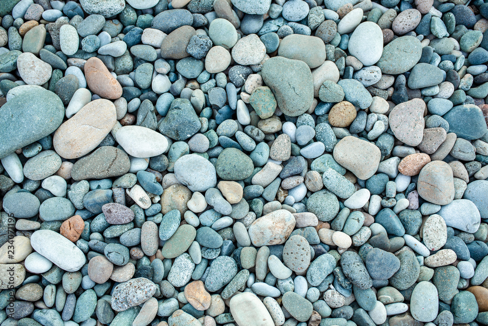 abstract background with dry round peeble stones. Sea stone close up abstract background with dry round peeble stones. Sea stone close up