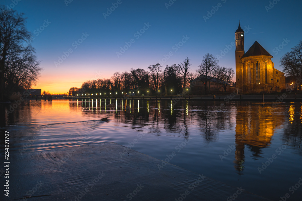 Church at Sunset in Rostock