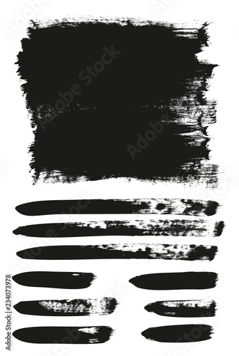 Calligraphy Paint Brush Background & Lines Mix High Detail Abstract Vector Background Set 123
