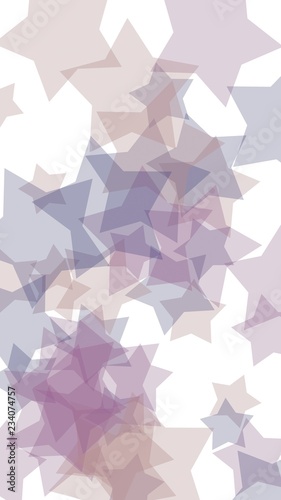Fototapeta Naklejka Na Ścianę i Meble -  Multicolored translucent stars on a white background. Vertical image orientation. 3D illustration