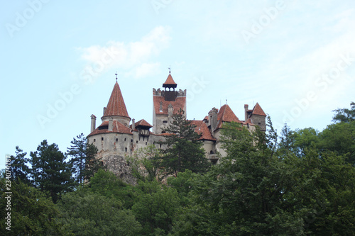 Castle Bran and details of castle. Dracula Castle. Transylvania. Southern Carpathians