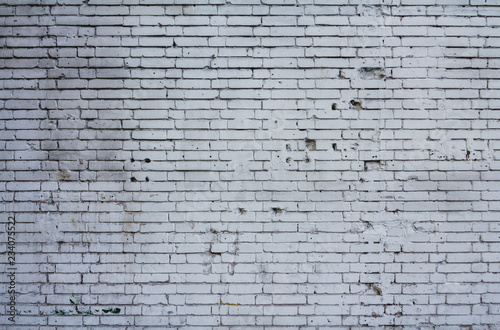 Texture of a white brick wall - Stock image