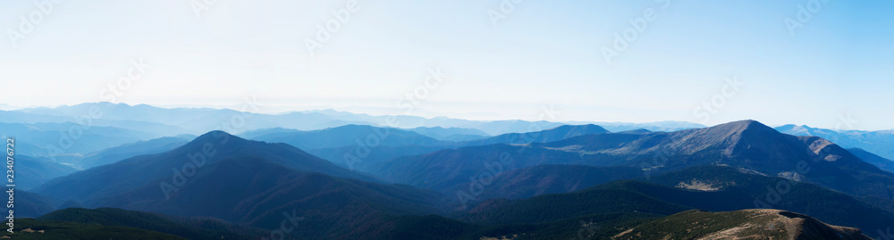 Great panoramic view of Ukraine Carpathian mountains Great panoramic view of Ukraine Carpathian mountains