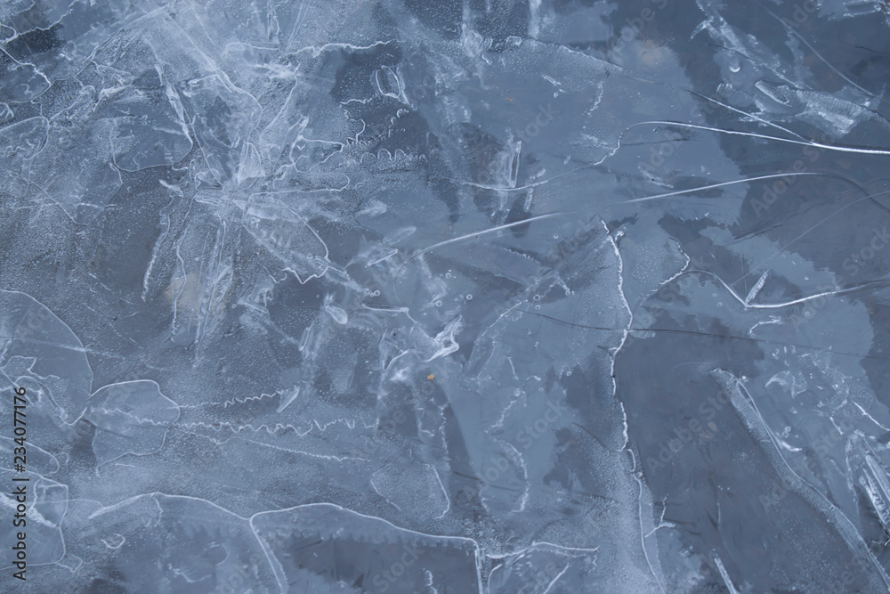 Obraz premium cracked ice surface texture