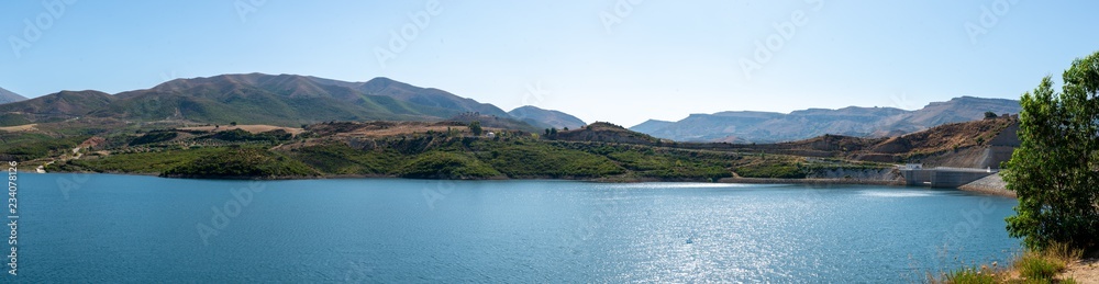 panorama of Amari dam reservoir panorama of Amari dam reservoir