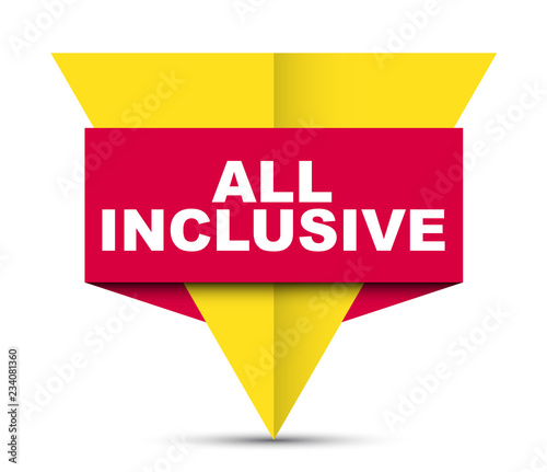 red vector banner all inclusive