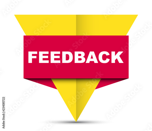 red vector banner feedback