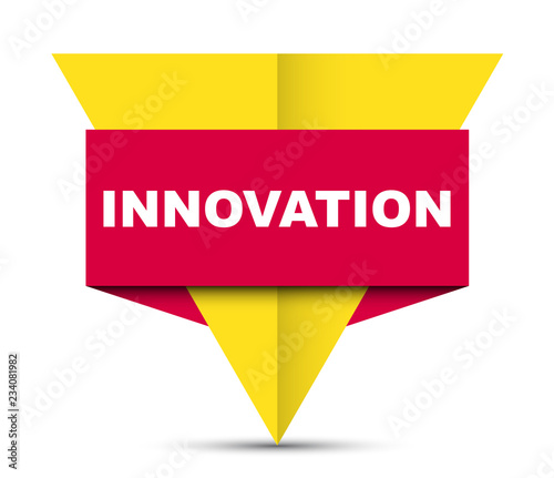 red vector banner innovation