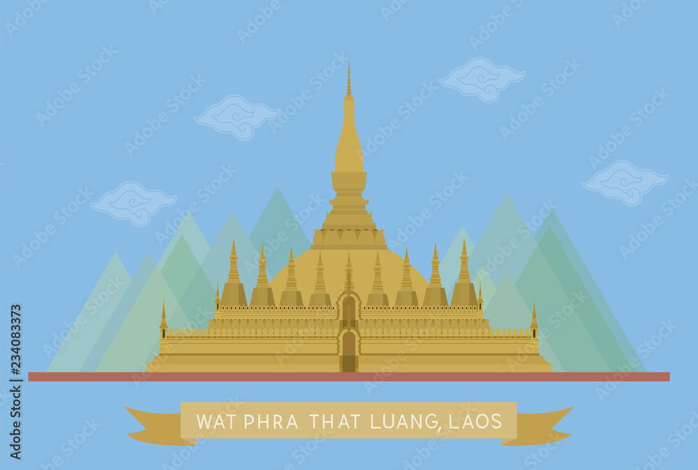 Obraz premium wat phra that luang, Laos