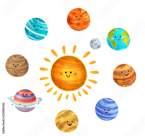 planetas del sistema solar para niños aislado
