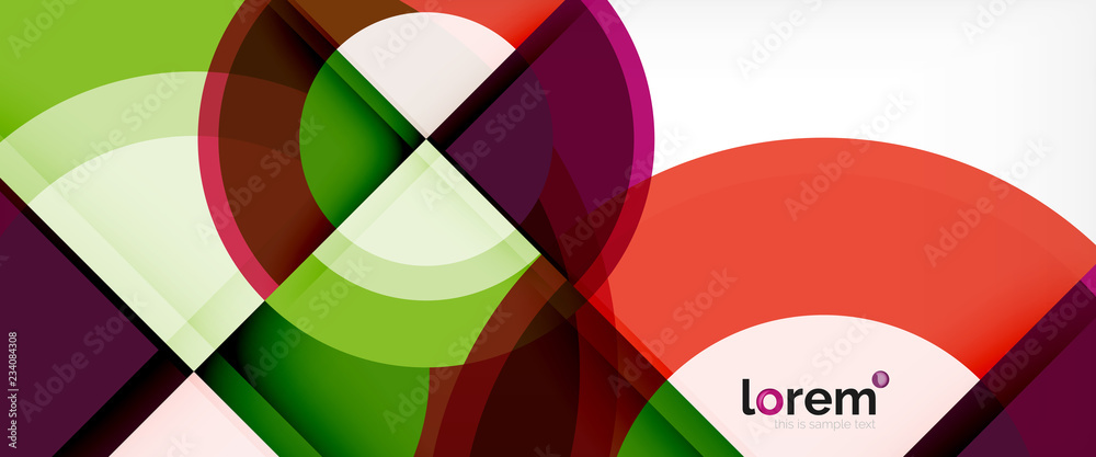 Multicolored round shapes abstract background