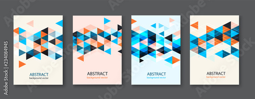 Abstract colorful geometric triangular backgrounds. vector modern flyer.