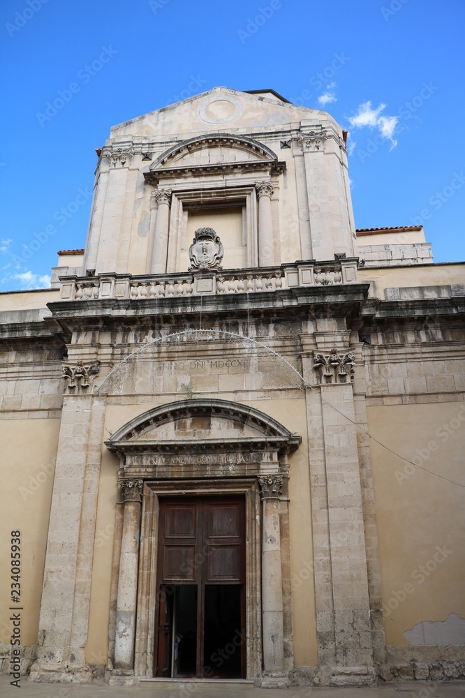 Church San Filippo Apostolo at Piazza San Filippo in Syracuse, Sicily Italy Church San Filippo Apostolo at Piazza San Filippo in Syracuse, Sicily Italy