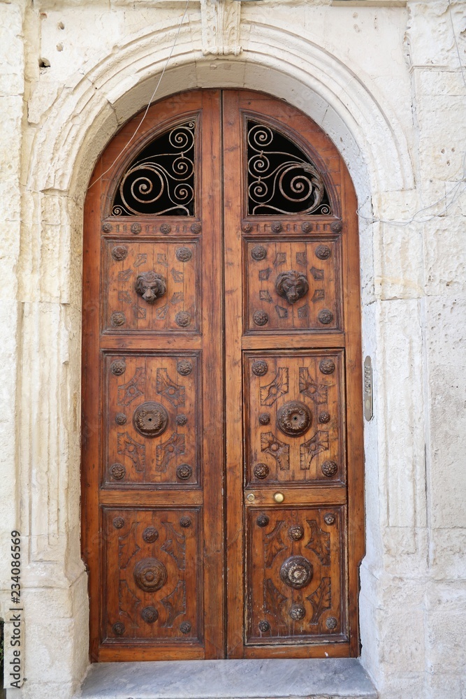 Wooden door antique, Sicily Italy