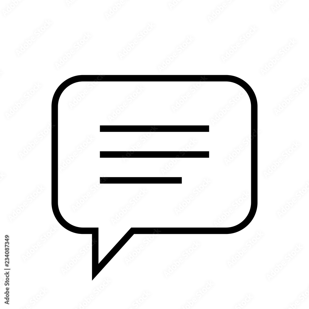 Chat Icon. Speech Bubble Sign. Conversation, Communications Symbol. Chat Icon. Speech Bubble Sign. Conversation, Communications Symbol.