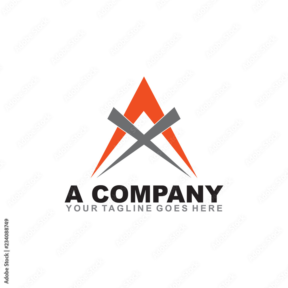 Obraz premium A letter logo design vector template