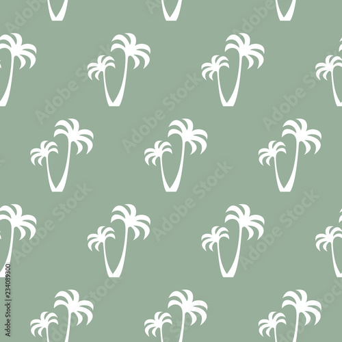 Vector seamless pattern with palm trees. Cute beach background. Wallpaper for swimsuit or summer clothes. For textile and fabric, cover, print on clothes.