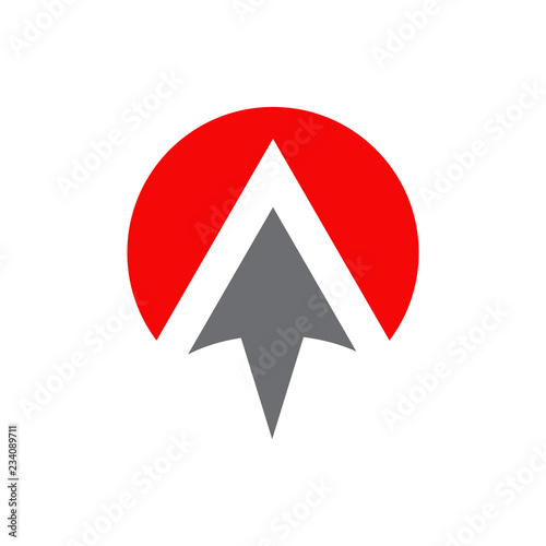 Arrow icon logo design vector template