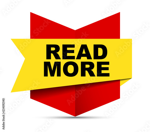 red vector banner read more