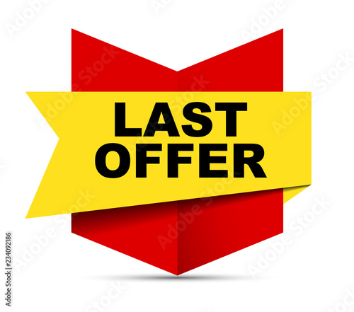 red vector banner last offer