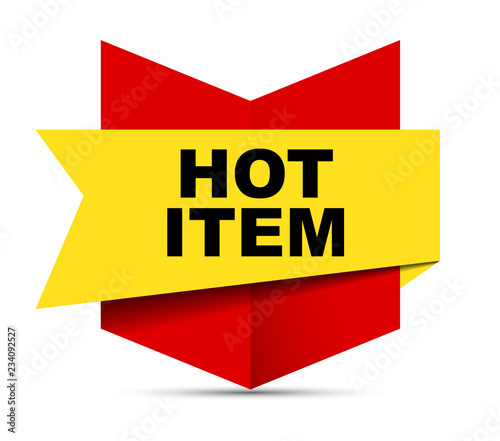 red vector banner hot item
