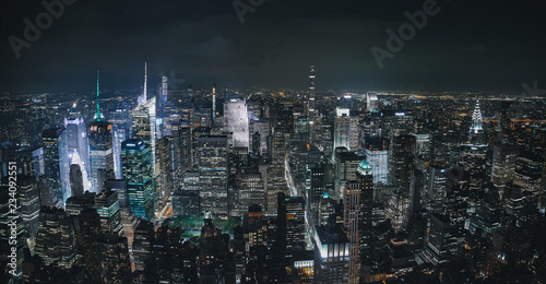 The Skyline of NYC and Manhattan at night